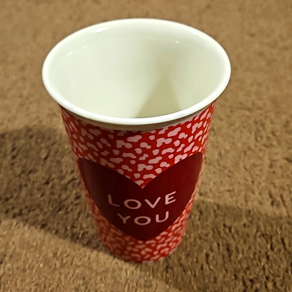 Love you glass tumbler cup